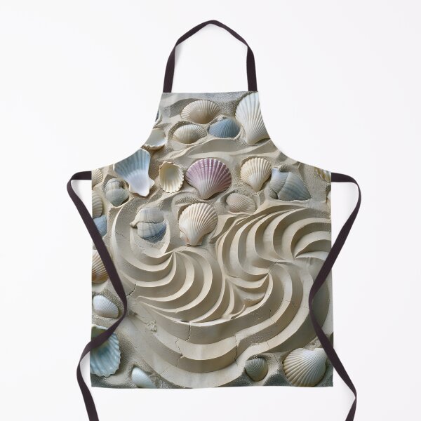Item preview, Seashell beach decorative design print designed and sold by dcrc.