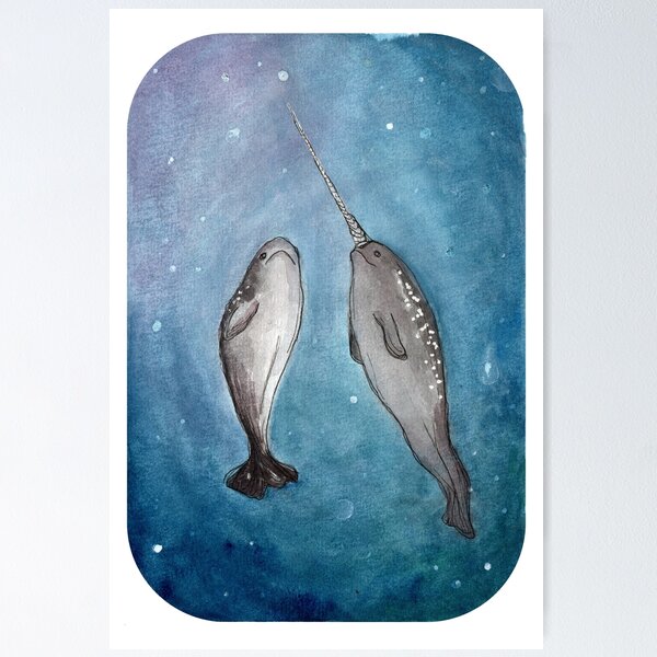 Item preview, Narval nadando en la galaxia. designed and sold by GastonLaGouache.