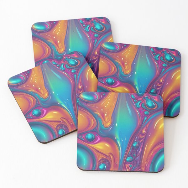 Item preview, Embracing Tomorrow: Futuristic Holo Abstract 3D Shapes designed and sold by StellarValor.