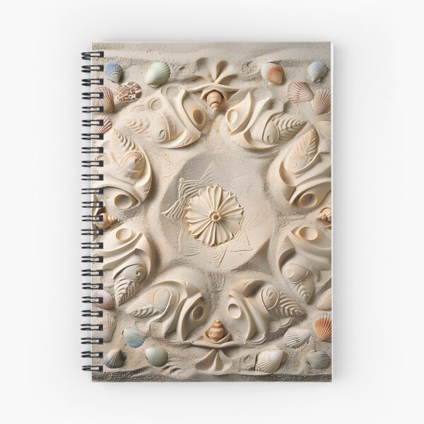 Item preview, Seashell beach decorative design print designed and sold by dcrc.