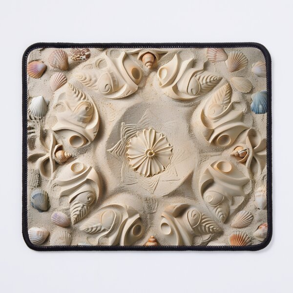 Item preview, Seashell beach decorative design print designed and sold by dcrc.