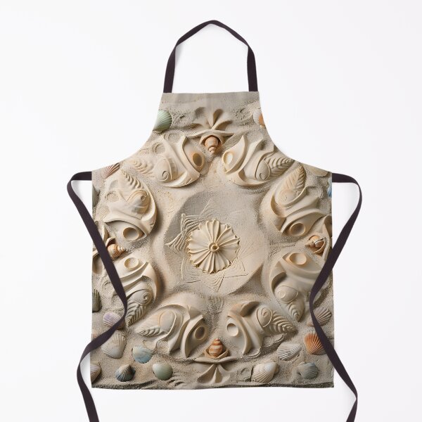 Item preview, Seashell beach decorative design print designed and sold by dcrc.