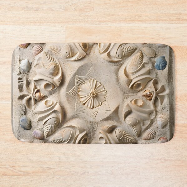 Item preview, Seashell beach decorative design print designed and sold by dcrc.
