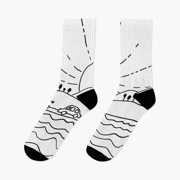 Item preview, Holiday trip, landscape. Minimalist, black and white pattern. designed and sold by My-fake-places.