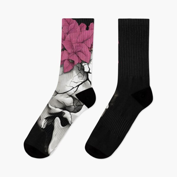 Item preview, Embrace growth, bougainvillea skull designed and sold by Beefuddle.
