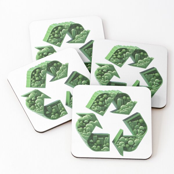 Item preview, Recycle Symbol With City And Tree designed and sold by svarupa.