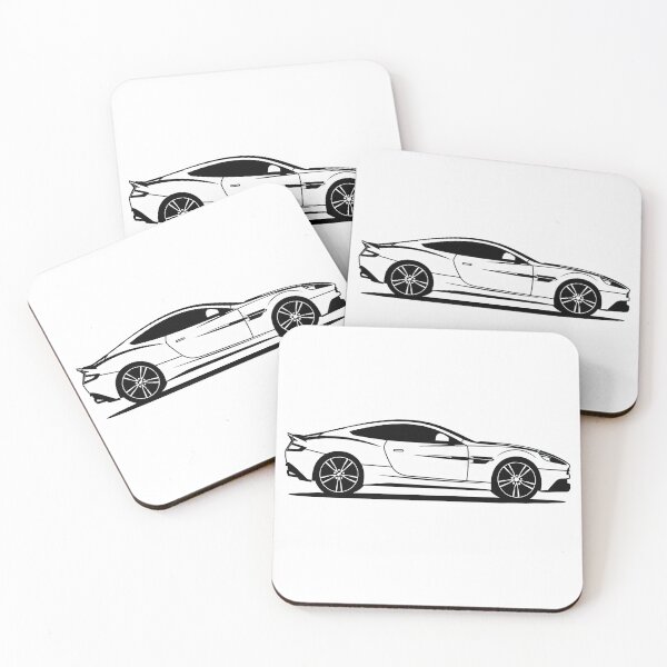 Item preview, Vector illustration of a stylish Aston Martin V8 Vantage sports car featuring modern automotive design designed and sold by Jerhus.