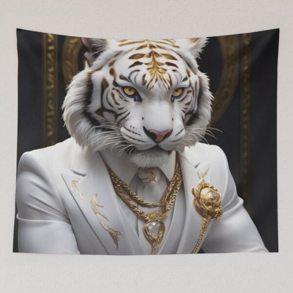 Item preview, Lux White Tiger designed and sold by Lazoni.