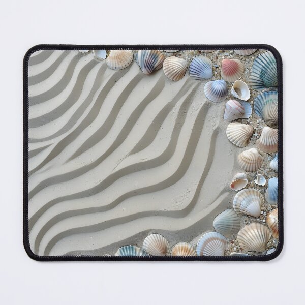 Item preview, seashell beach decorative design print designed and sold by dcrc.