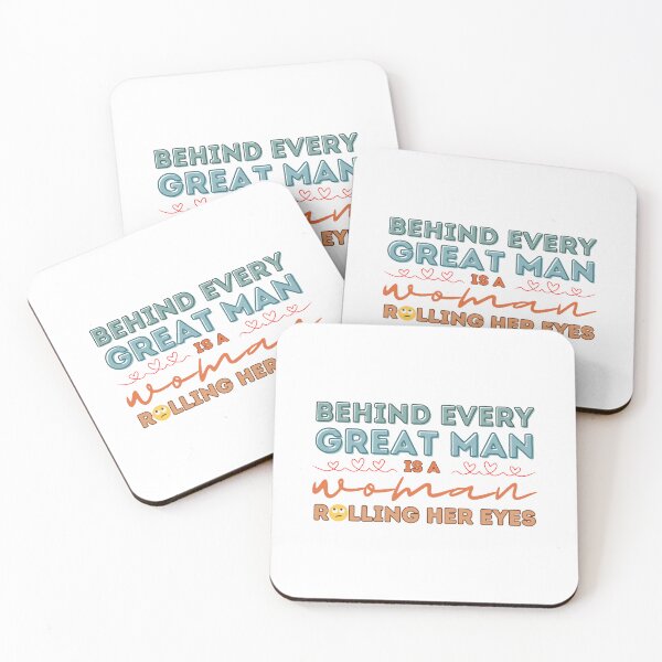 Item preview, Behind every Great Man, is a woman rolling their eyes designed and sold by ParenthoodPuns.