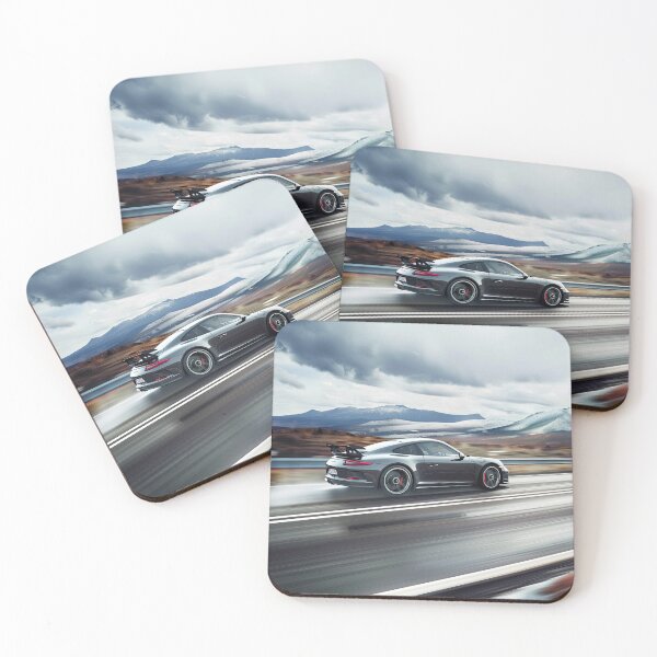 Item preview, Porsche 911 GT3 Speeding on a Snowy Mountain Highway designed and sold by OwnByCats.