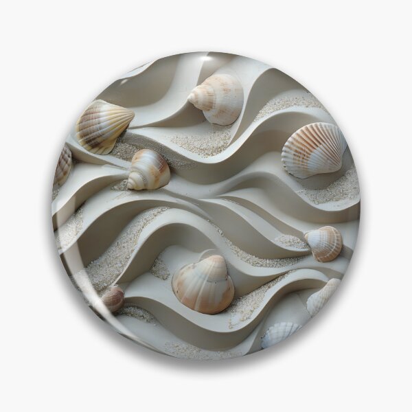Item preview, seashell beach decorative design print designed and sold by dcrc.