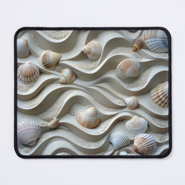 Item preview, seashell beach decorative design print designed and sold by dcrc.