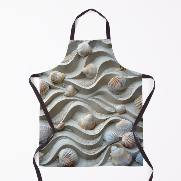 Item preview, seashell beach decorative design print designed and sold by dcrc.