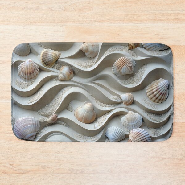 Item preview, seashell beach decorative design print designed and sold by dcrc.