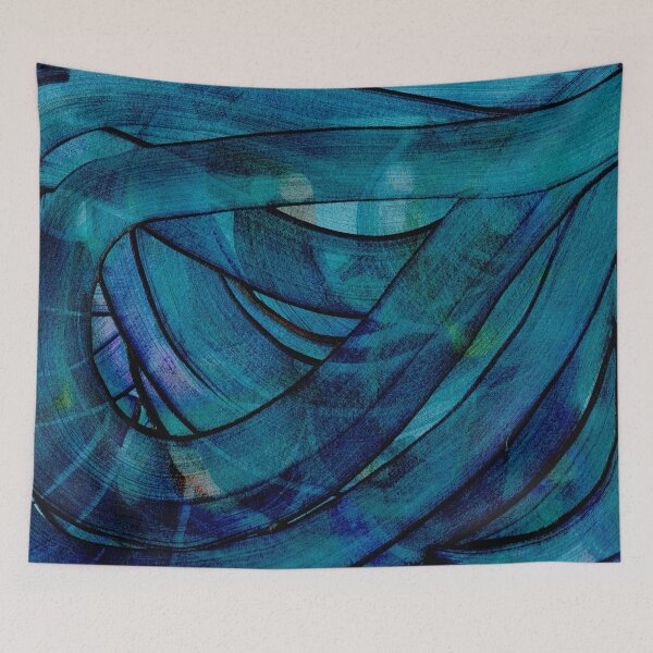 Item preview, Looping Swirl Prussian Blue designed and sold by chriskoester73.