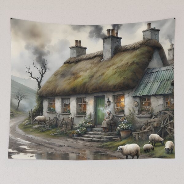 Item preview, Tranquil Thatched Cottage designed and sold by Patriot Artyfact.
