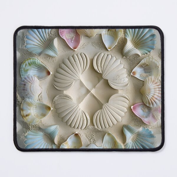 Item preview, seashell beach decorative design print designed and sold by dcrc.
