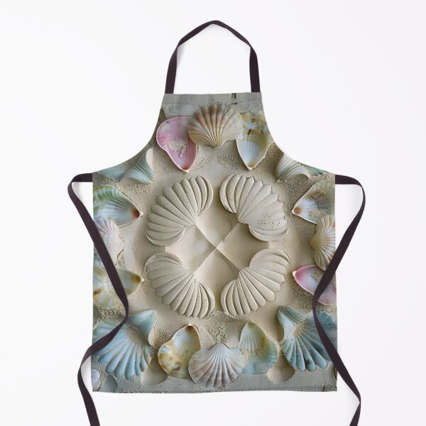 Item preview, seashell beach decorative design print designed and sold by dcrc.