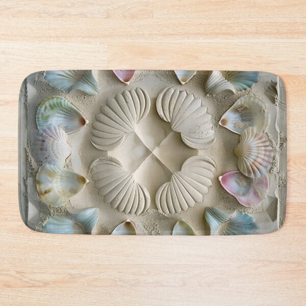 Item preview, seashell beach decorative design print designed and sold by dcrc.