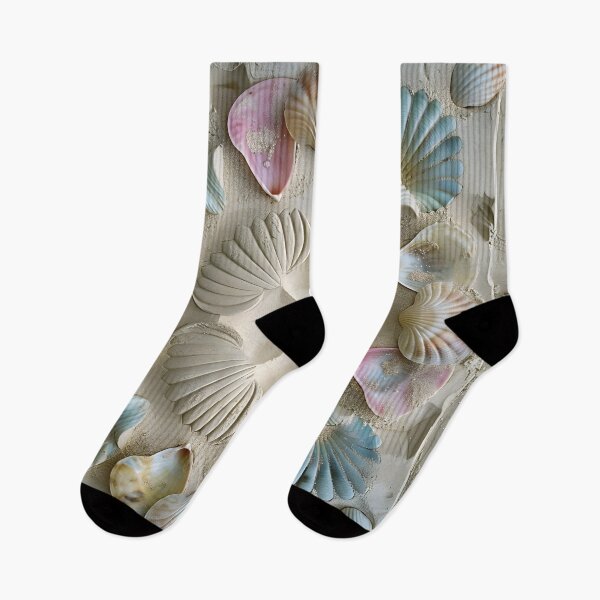 Item preview, seashell beach decorative design print designed and sold by dcrc.