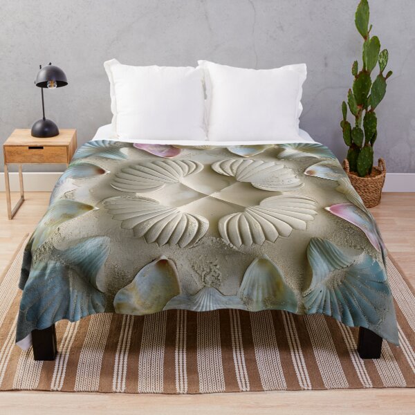 Item preview, seashell beach decorative design print designed and sold by dcrc.
