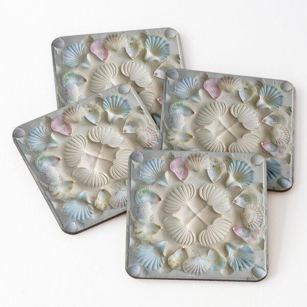 Item preview, seashell beach decorative design print designed and sold by dcrc.