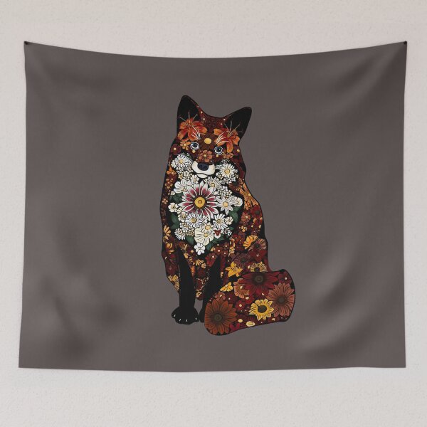 Artikelvorschau, Blumenfuchs entworfen und verkauft von Moon Dog Art.
