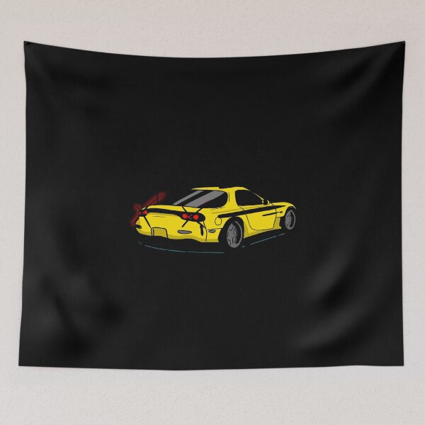 Item preview, Yellow Rx7 JDM Dreams designed and sold by MonkiFlipp.