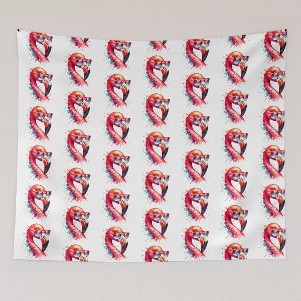 Item preview, Watercolor Flamingo Wearing Sunglasses designed and sold by TheAnimalZ00.