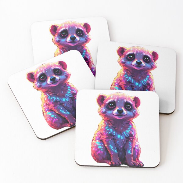 Item preview, African Meerkat vibrant colours retro groovy  designed and sold by LevCreates.