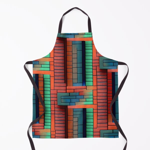Item preview, fantasy pattern geometric boxes black green blue yellow orange grey colorful designed and sold by G-M-Designs.