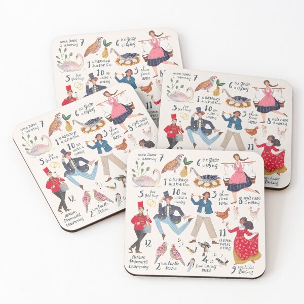 Item preview, The 12 days of Christmas song illustration designed and sold by Caroline Bonne Müller.
