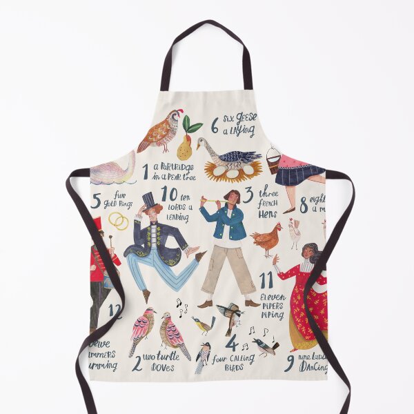 Item preview, The 12 days of Christmas song illustration designed and sold by Caroline Bonne Müller.