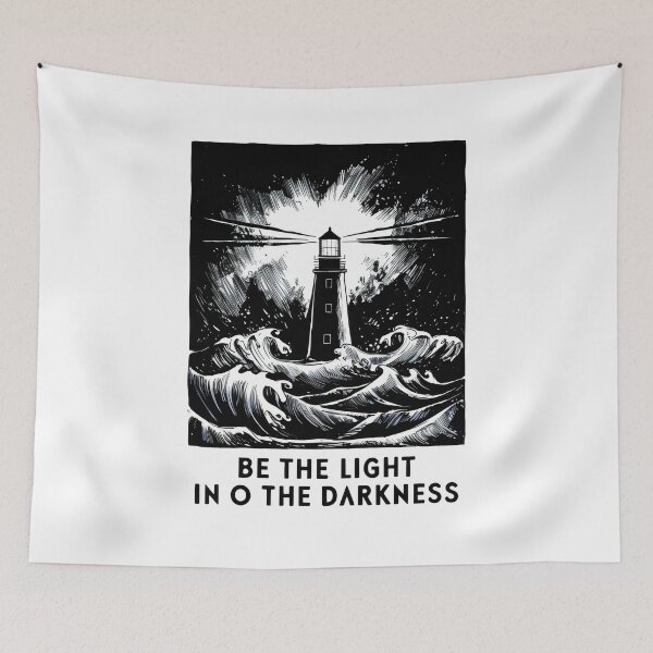 Item preview, lighthouse " Be the light in the darkness" designed and sold by Firas Aljazzar.