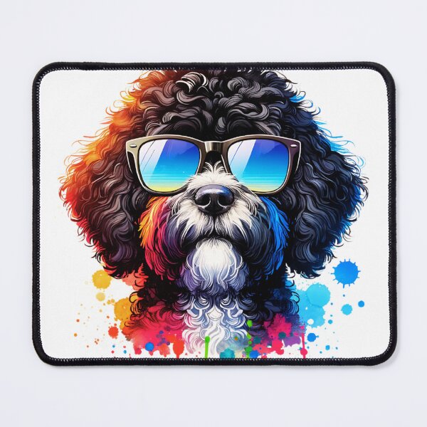 Item preview, Watercolor Portuguese Water Dog Wearing Sunglasses designed and sold by TheAnimalZ00.