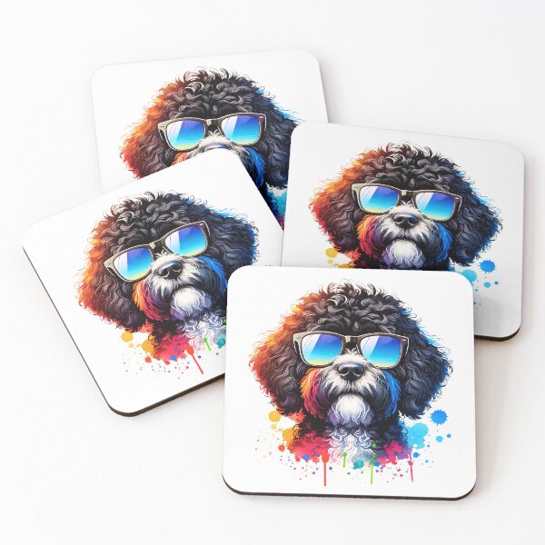 Item preview, Watercolor Portuguese Water Dog Wearing Sunglasses designed and sold by TheAnimalZ00.