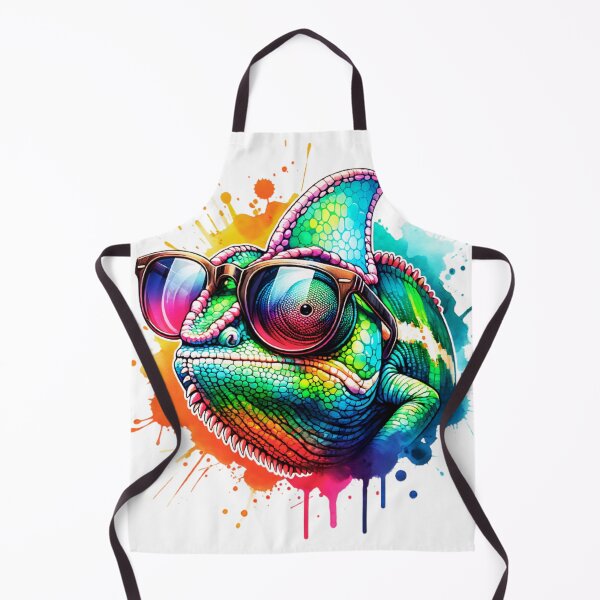 Item preview, Watercolor Chameleon Wearing Sunglasses designed and sold by TheAnimalZ00.
