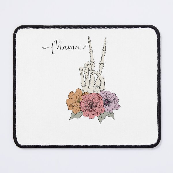 Item preview, Cool Skeleton Mama with flowers, peace designed and sold by LuxTeesNThings.
