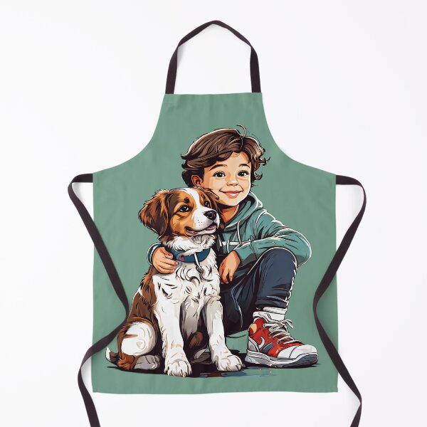 Item preview, boy with puppy, radiate positivity designed and sold by orthodox-icon.