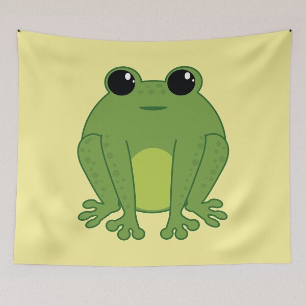 Item preview, Funny green cartoon cute thick frog designed and sold by NataliaVVV.