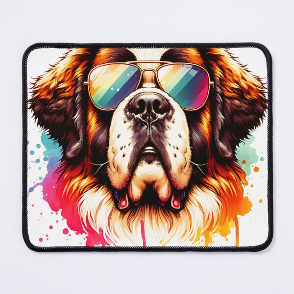 Item preview, Watercolor Saint Bernard Wearing Sunglasses designed and sold by TheAnimalZ00.