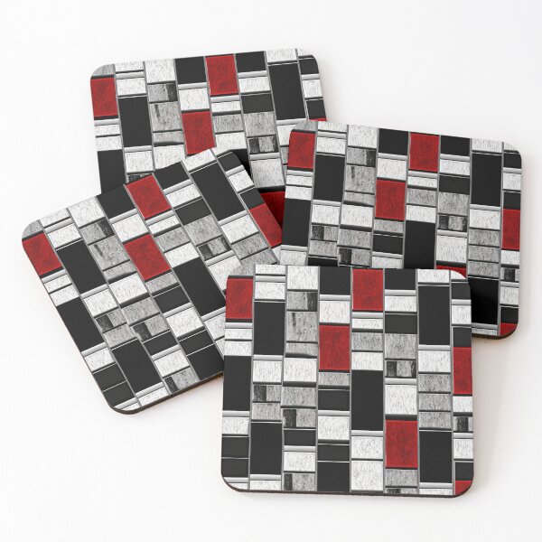 Item preview, Fantasy pattern geometric boxes black white gray designed and sold by G-M-Designs.