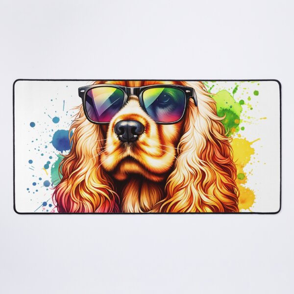 Item preview, Watercolor English Cocker Spaniel Wearing Sunglasses designed and sold by TheAnimalZ00.