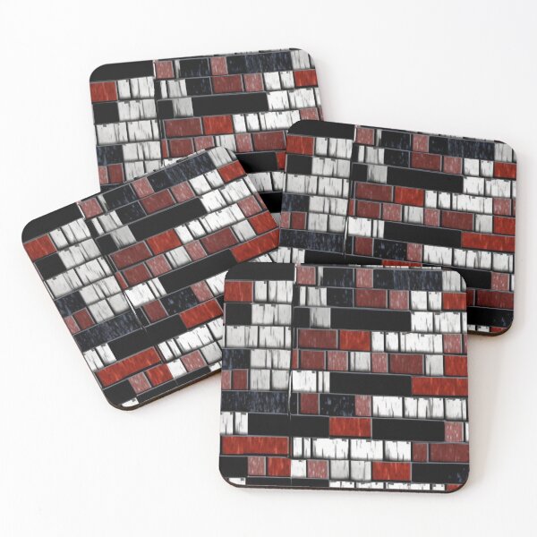 Item preview, Fantasy pattern geometric boxes black white red gray designed and sold by G-M-Designs.