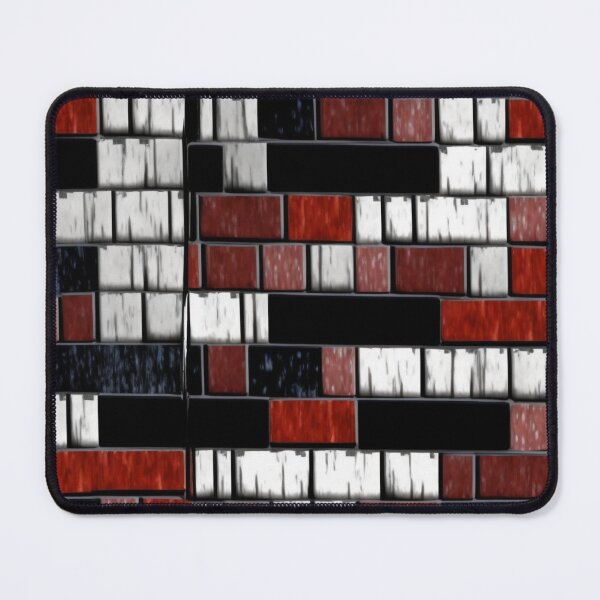 Item preview, Fantasy pattern geometric boxes black white red gray designed and sold by G-M-Designs.