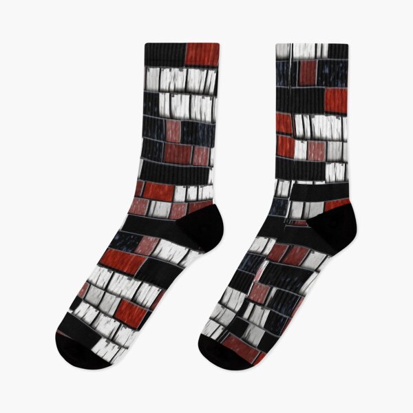 Item preview, Fantasy pattern geometric boxes black white red gray designed and sold by G-M-Designs.