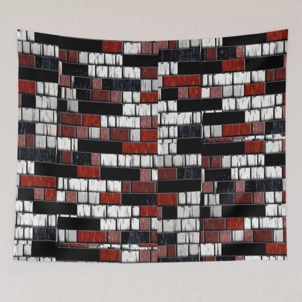 Item preview, Fantasy pattern geometric boxes black white red gray designed and sold by G-M-Designs.