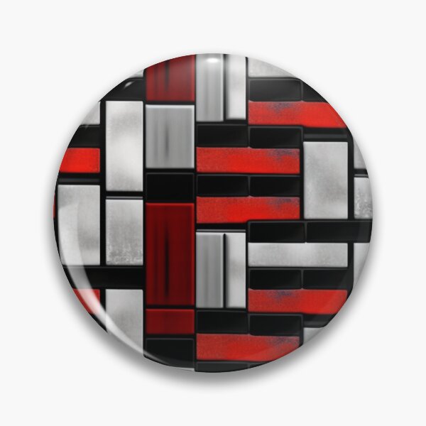 Item preview, Fantasy pattern geometric boxes black white red gray designed and sold by G-M-Designs.