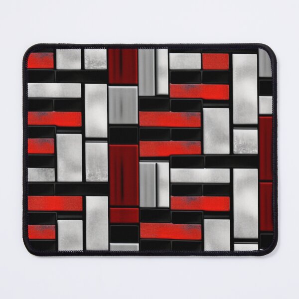 Item preview, Fantasy pattern geometric boxes black white red gray designed and sold by G-M-Designs.